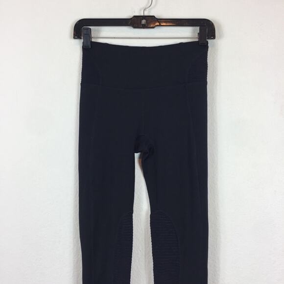 Free People Movement Black Refine Mesh High Rise Stretch Workout Leggings XS - Picture 3 of 12